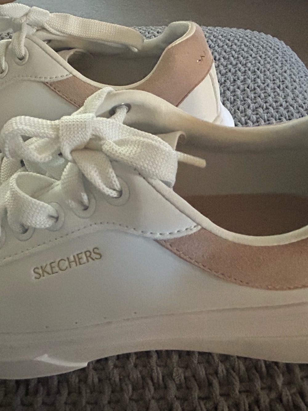 Skechers Women's White Low-Top Lace-Up Sneakers - Picture 2 of 6